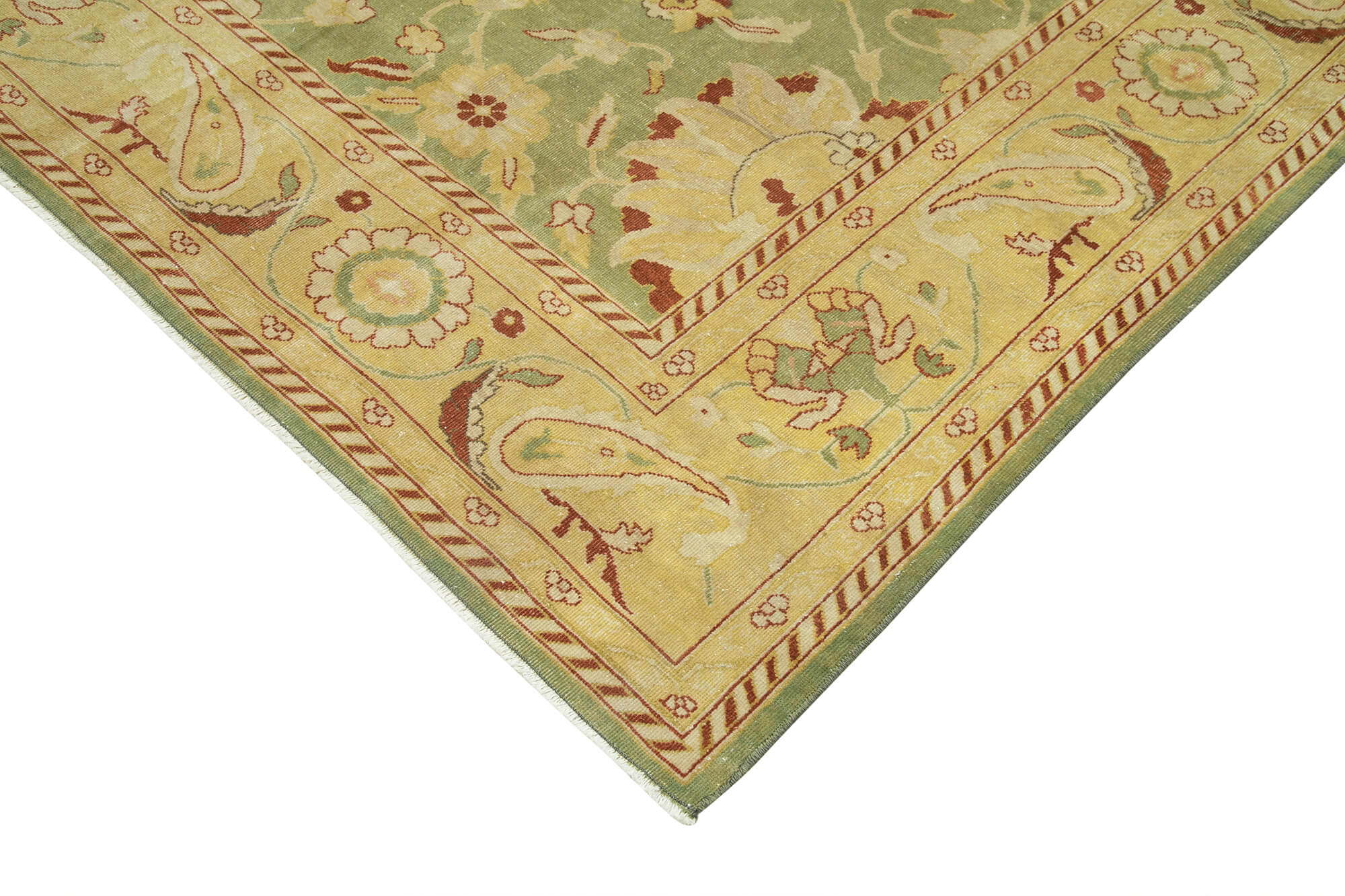 Handmade Wool Area Rug – Classic Beige Cotton Wool Rug 8x11 Vintage Turkish