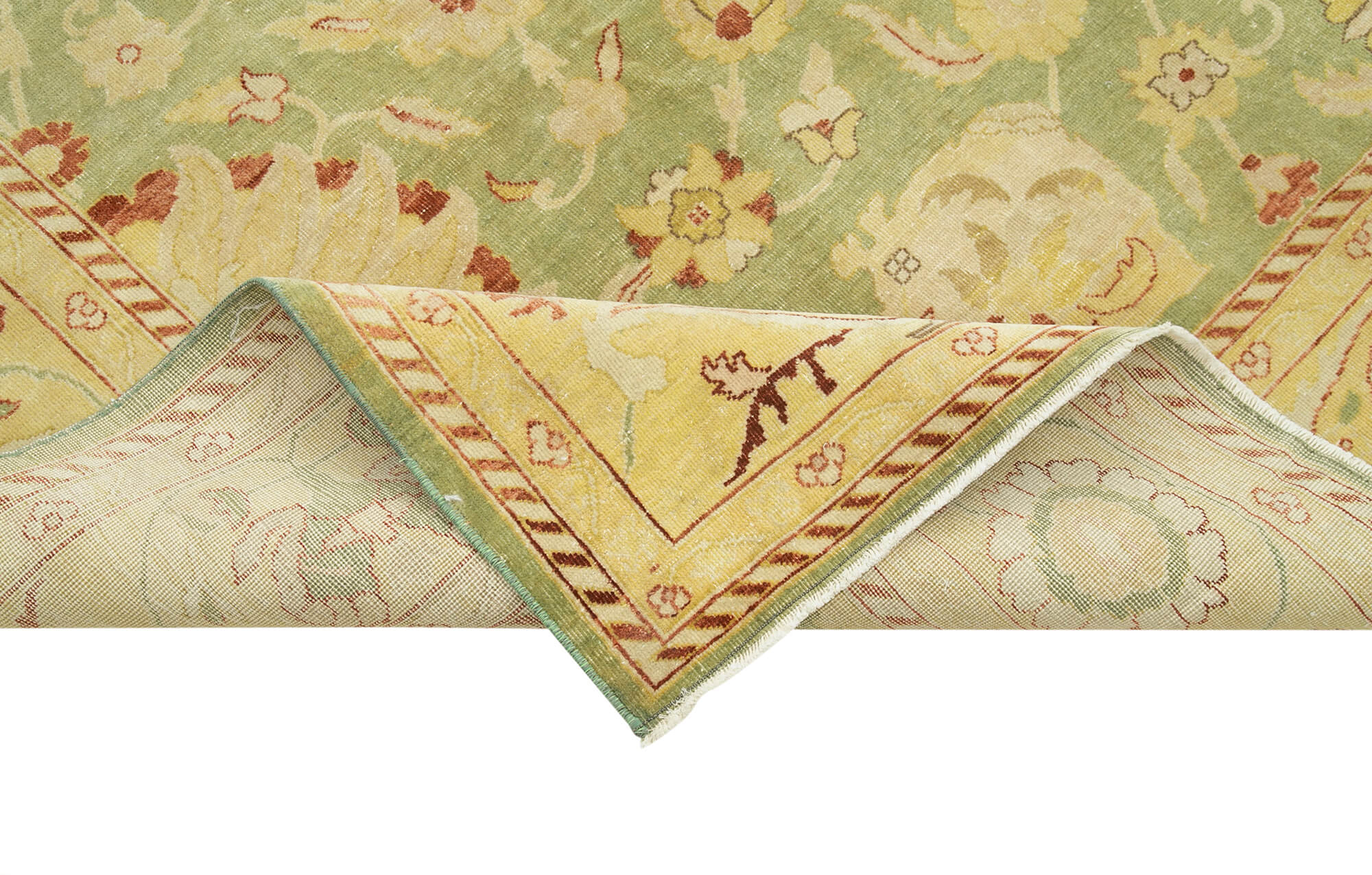 Handmade Wool Area Rug – Classic Beige Cotton Wool Rug 8x11 Vintage Turkish