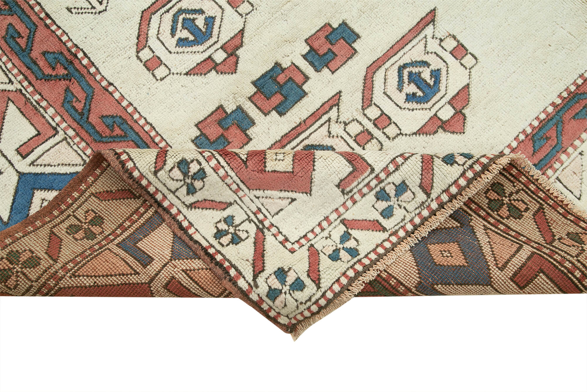 Handmade Wool Area Rug – Tebriz Classic Beige Cotton Wool Carpet 7'9''x11'0''