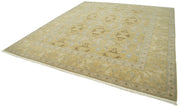 Handmade Wool Area Rug – Tebriz Yellow Classic Cotton Wool Carpet 9'11''x11'6''