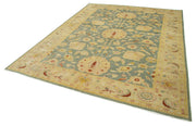 Handmade Wool Area Rug – Classic Beige 7x10 Vintage Turkish Carpet | Soft Cotton Wool Rug