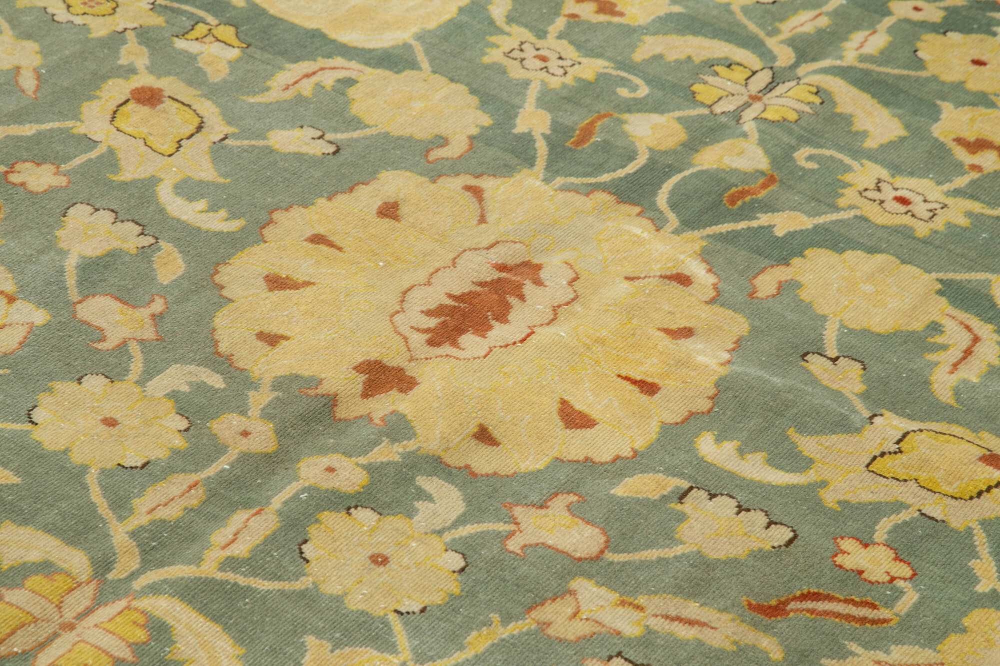 Handmade Wool Area Rug – Classic Beige 7x10 Vintage Turkish Carpet | Soft Cotton Wool Rug