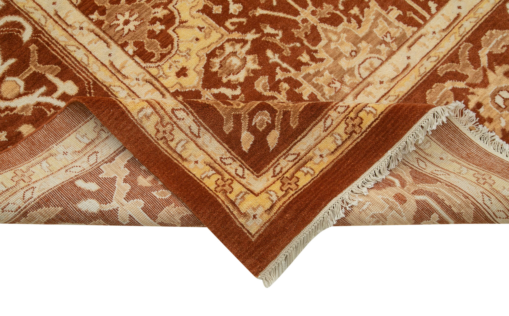 Handmade Wool Area Rug – Classic Red Vintage Turkish Rug, Soft Cotton Wool Carpet 9'7''x13'3''