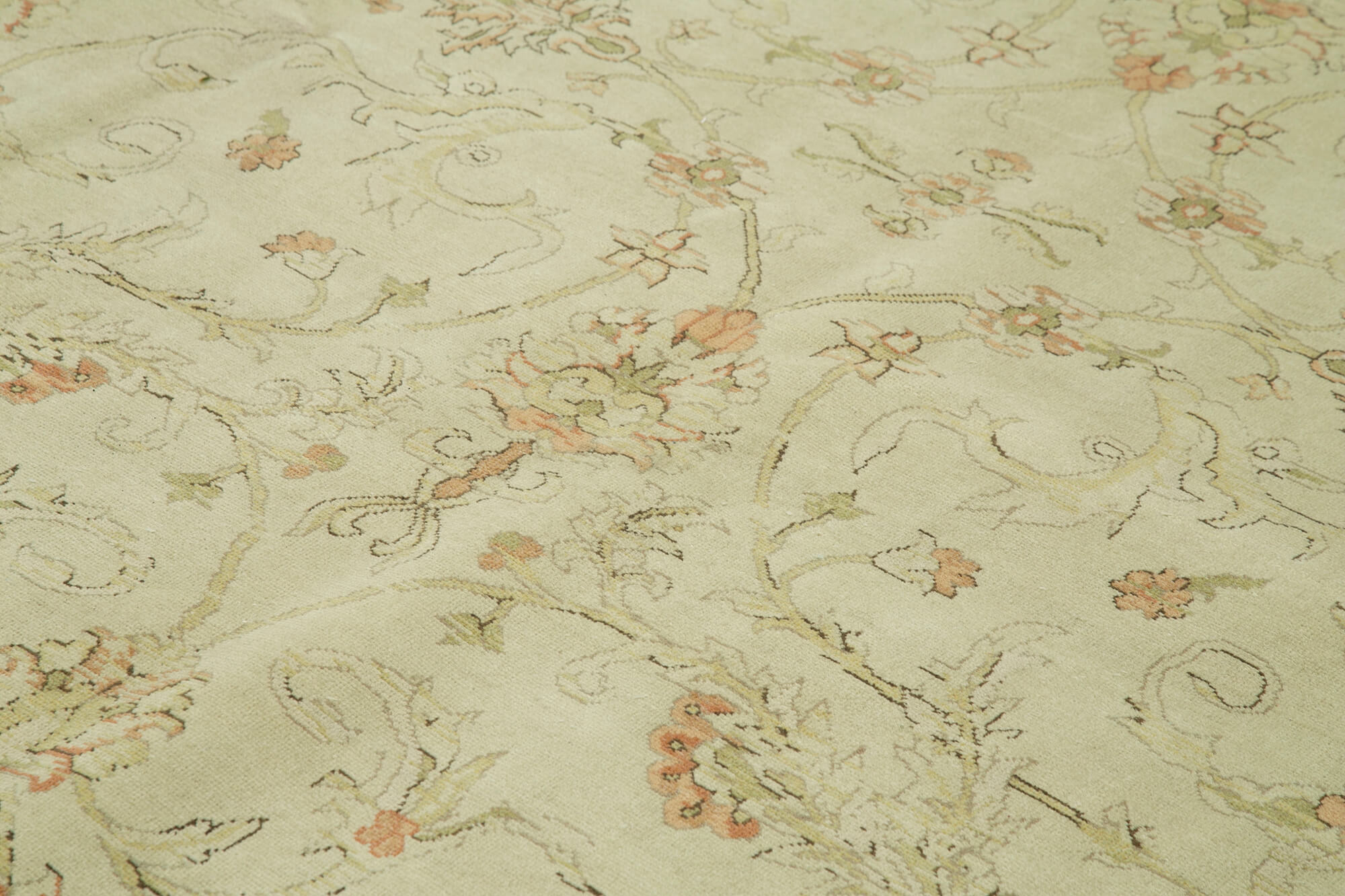 Handmade Wool Area Rug – Classic Beige Cotton Wool Rug 10x11 by Agacan