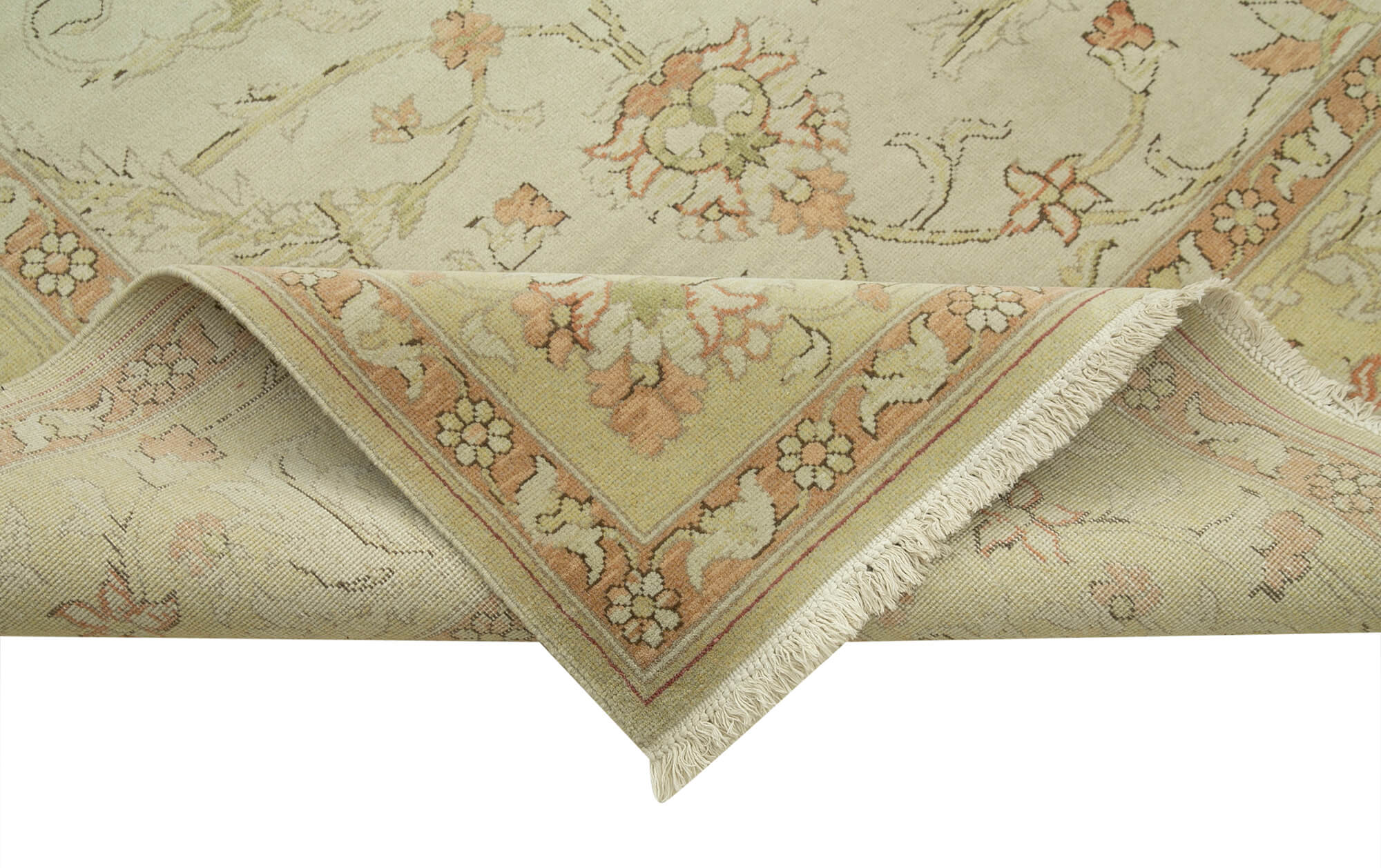 Handmade Wool Area Rug – Classic Beige Cotton Wool Rug 10x11 by Agacan