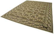 Handmade Wool Area Rug | Tebriz Classic Black Cotton Wool Rug 9'1" x 12'2"