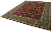 Handmade Wool Area Rug – Vintage Turkish Rug 9'x12' Red Classic Cotton Wool