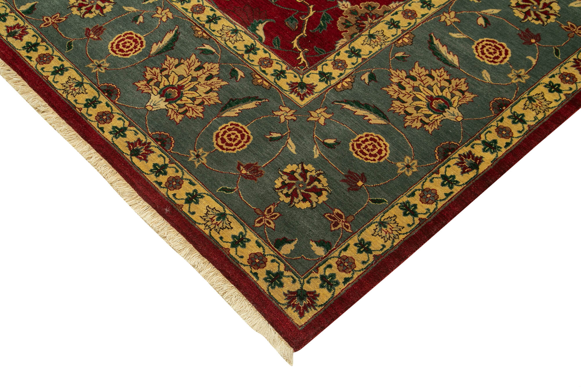 Handmade Wool Area Rug – Vintage Turkish Rug 9'x12' Red Classic Cotton Wool