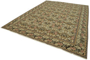 Handmade Cotton Wool Rug – Classic Black Rug | Turkish Vintage Carpet 9'0"x12'3"