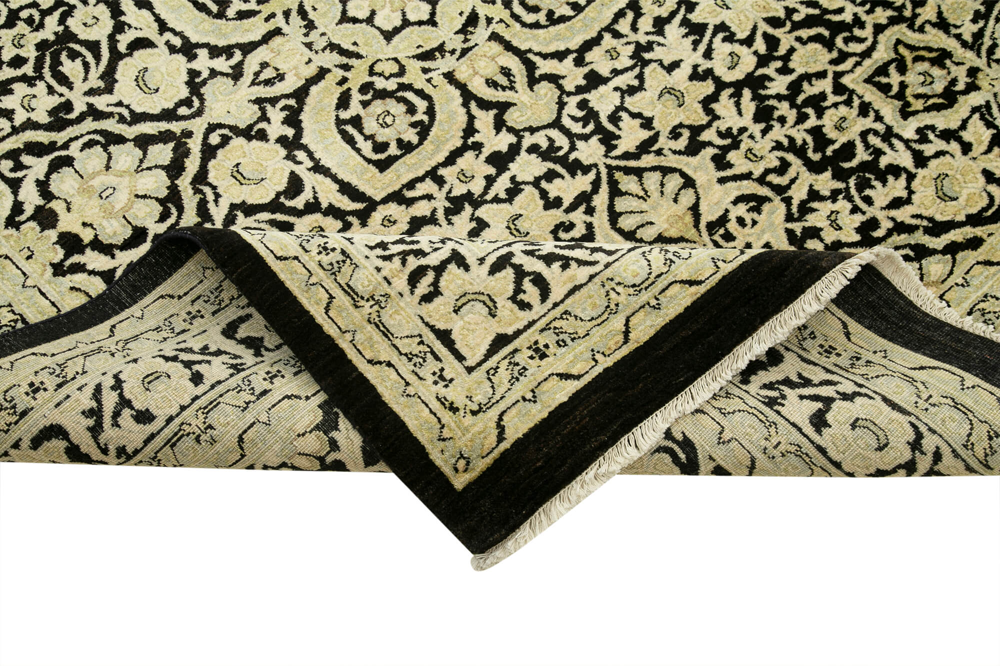 Handmade Wool Area Rug – Classic Beige Carpet, Turkish Hand Woven Rug 9'x12'