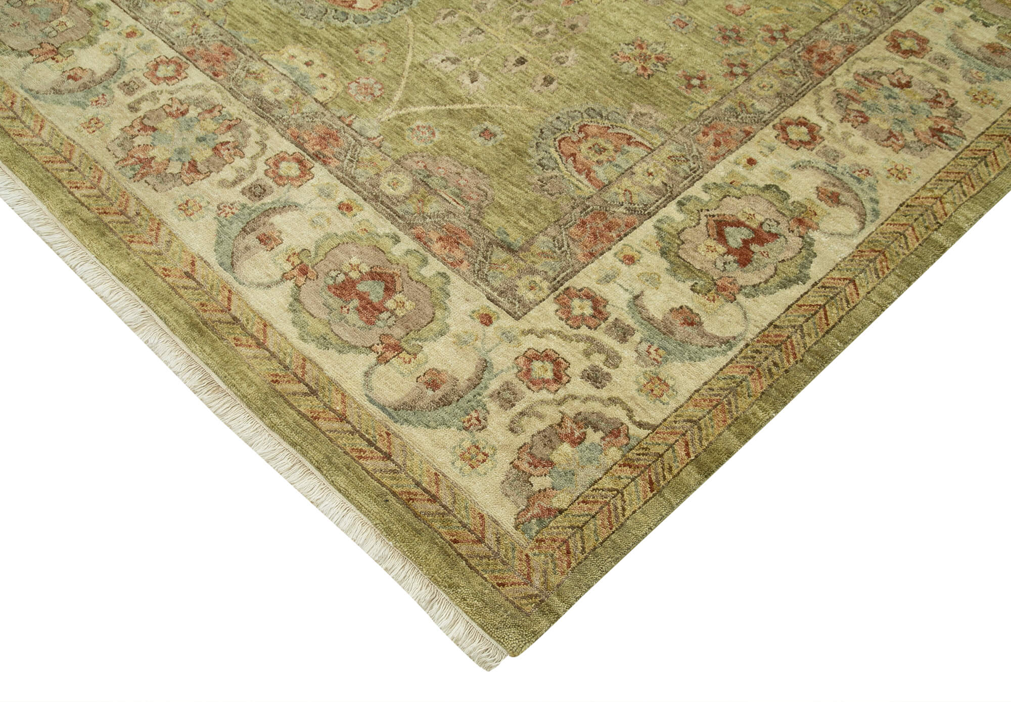 Handmade Wool Area Rug – Tebriz Classic Grey Cotton Wool Carpet 8'11''x11'9''
