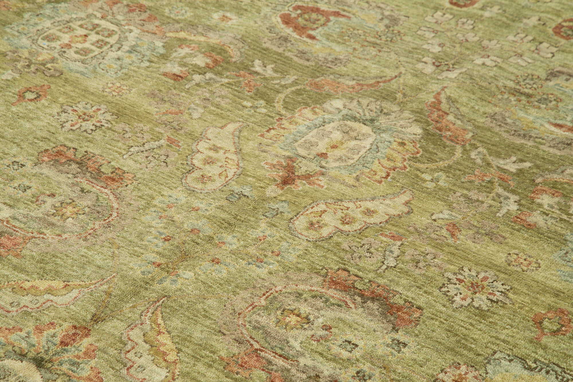 Handmade Wool Area Rug – Tebriz Classic Grey Cotton Wool Carpet 8'11''x11'9''