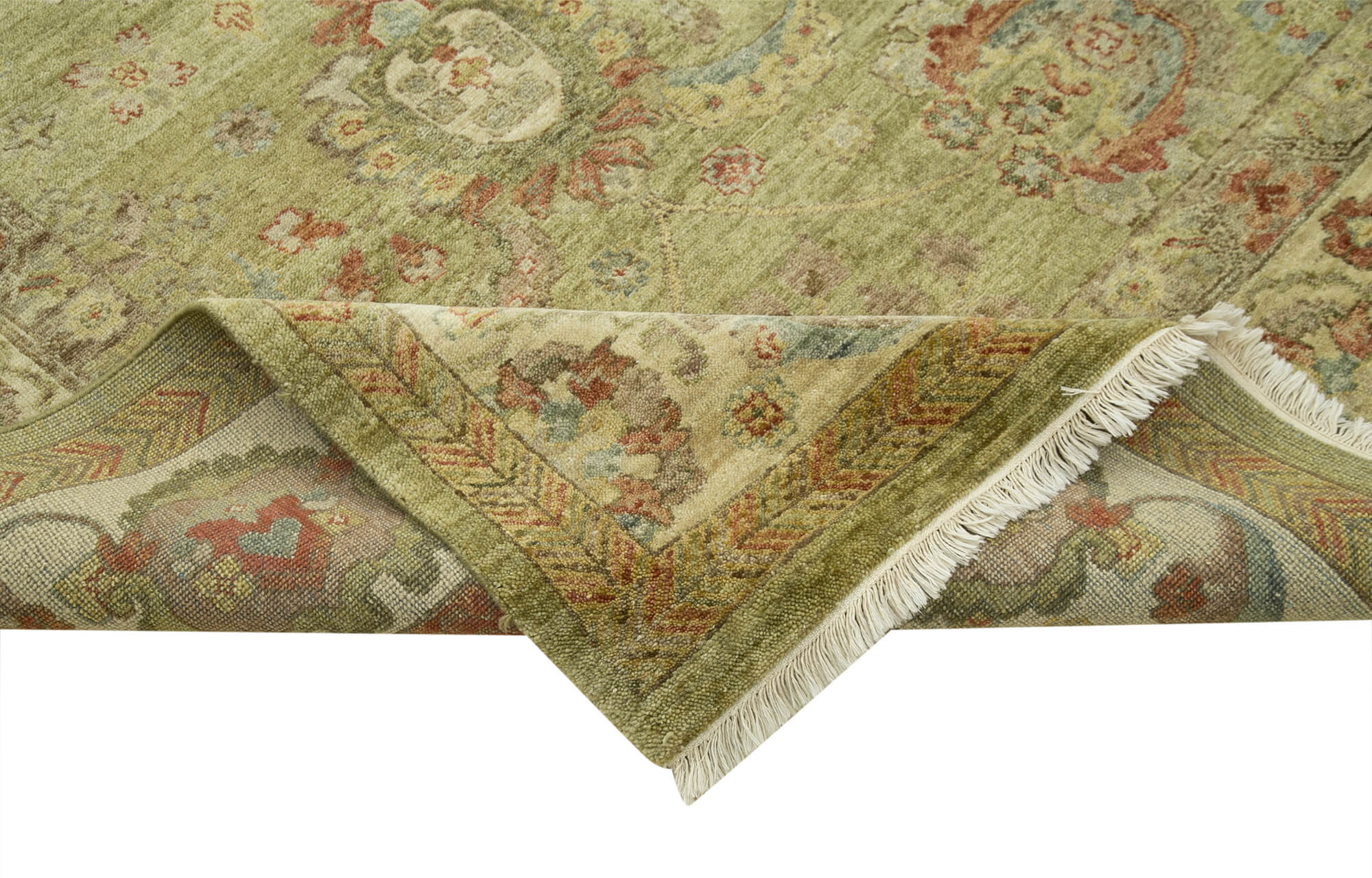 Handmade Wool Area Rug – Tebriz Classic Grey Cotton Wool Carpet 8'11''x11'9''