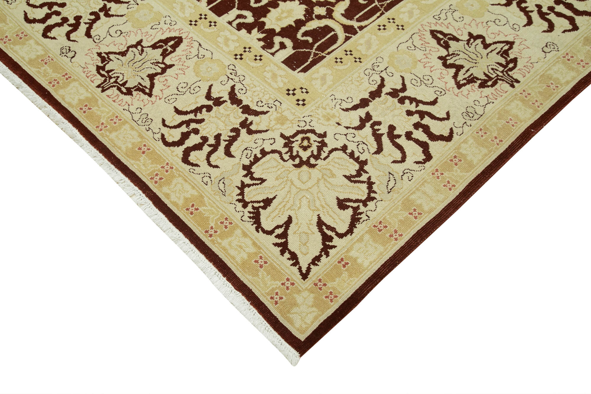 Handmade Wool Area Rug – Classic Beige Cotton Wool Rug 9'x11'7'' | Durable Natural Fiber