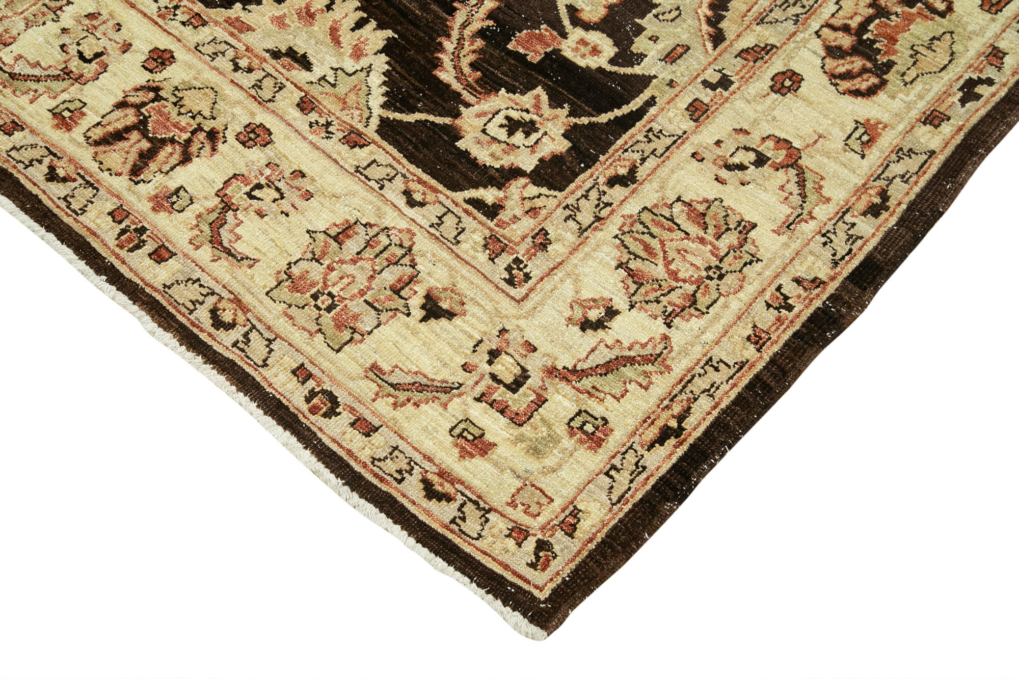 Handmade Wool Area Rug – Tebriz Classic Beige Cotton Wool Rug 6'2''x9'1''