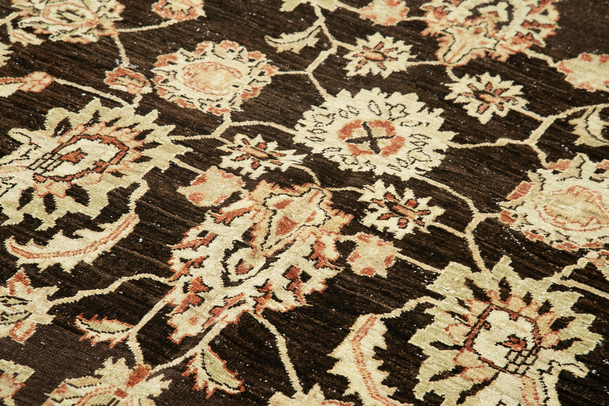 Handmade Wool Area Rug – Tebriz Classic Beige Cotton Wool Rug 6'2''x9'1''