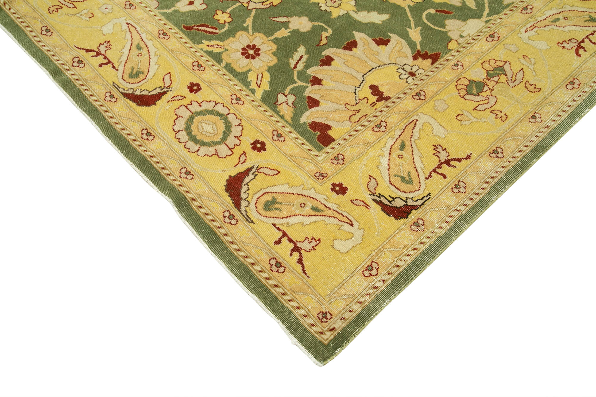 Handmade Wool Area Rug – Tebriz Classic Beige Cotton Wool Rug 8'10''x11'11''