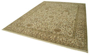 Handmade Cotton Wool Rug – Classic Area Rug 9'0'' x 12'0'' Beige Wool Carpet