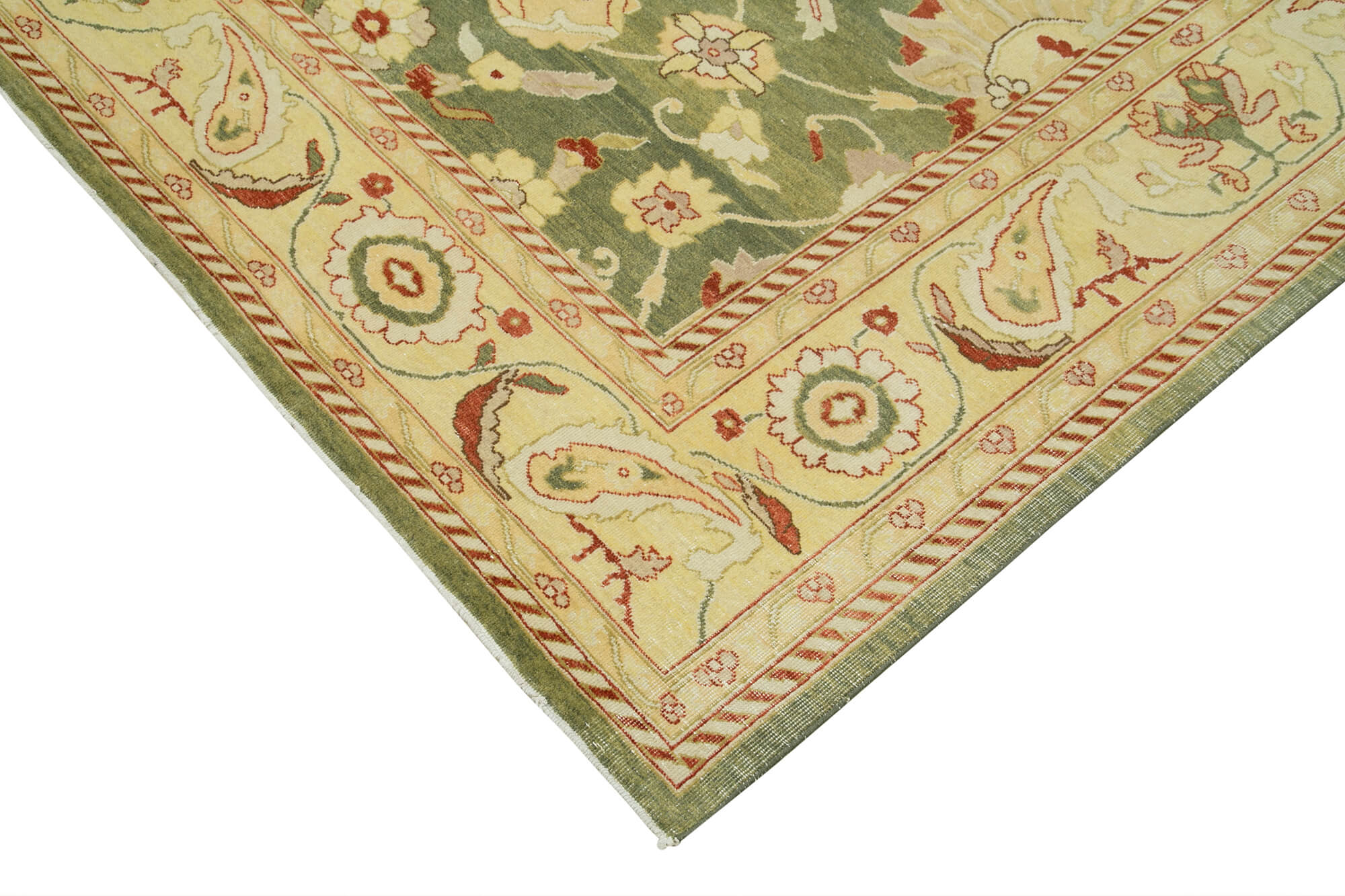 Handmade Wool Area Rug – Tebriz Classic Beige Cotton Wool Rug 8'10''x11'10''
