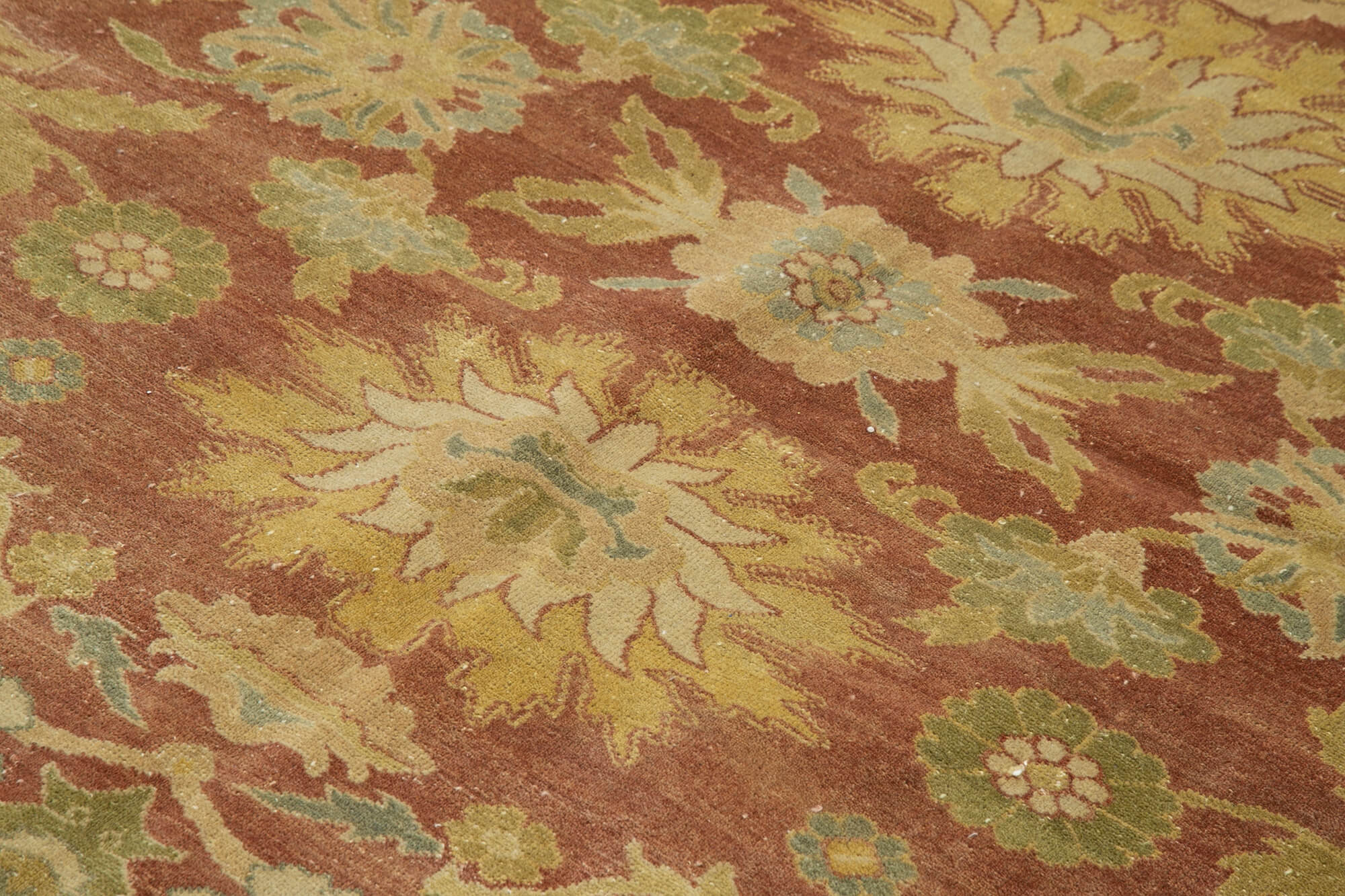 Handmade Wool Area Rug – Tebriz Classic Yellow Cotton Wool Carpet 8'2''x9'9''