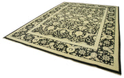 Handmade Wool Area Rug – Tebriz Classic Beige Cotton Wool Rug 9'5''x13'3''