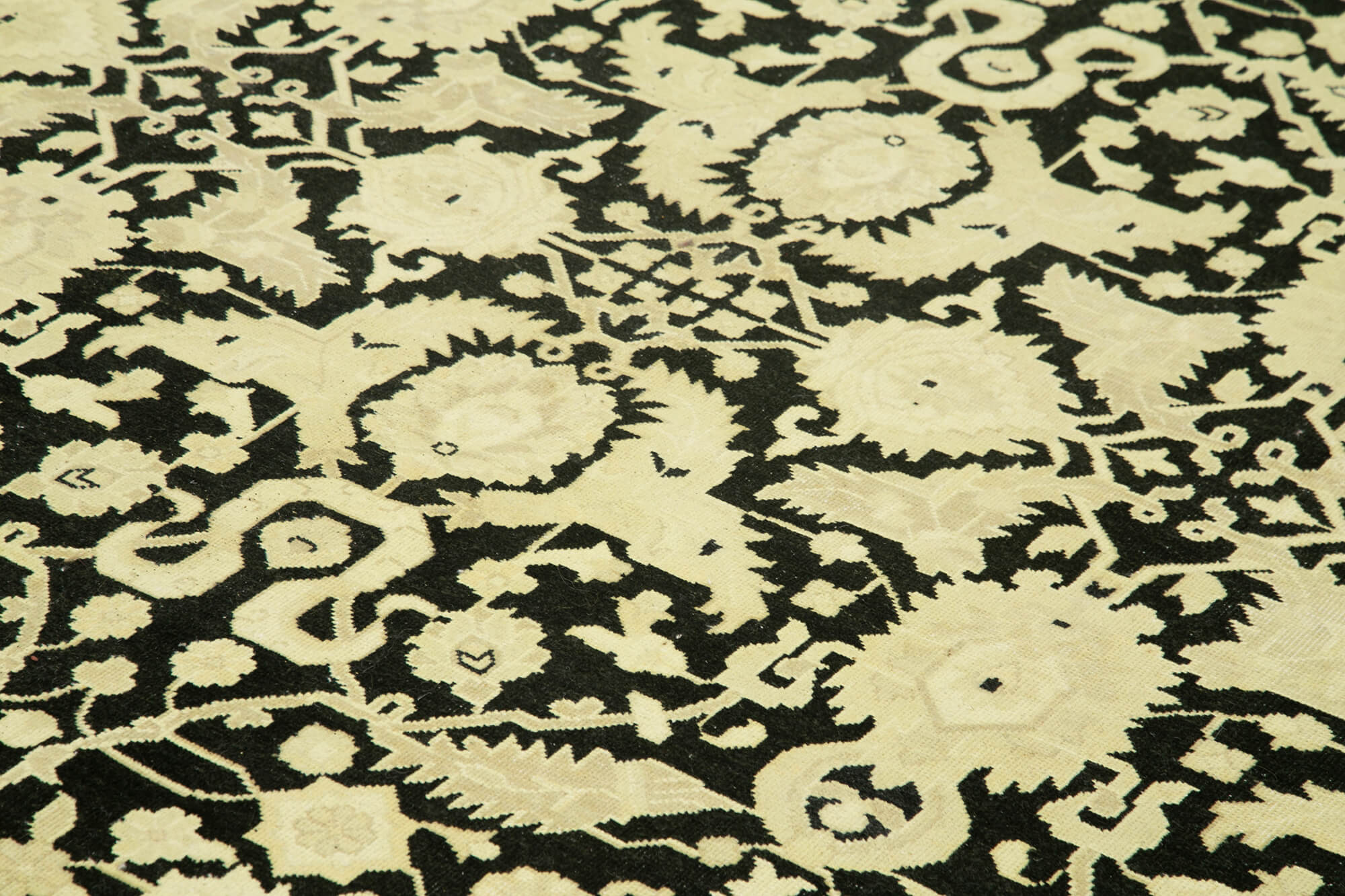Handmade Wool Area Rug – Tebriz Classic Beige Cotton Wool Rug 9'5''x13'3''