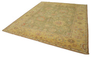 Handmade Wool Area Rug - Tebriz Yellow Classic Cotton Rug 8'4'' x 10'0''