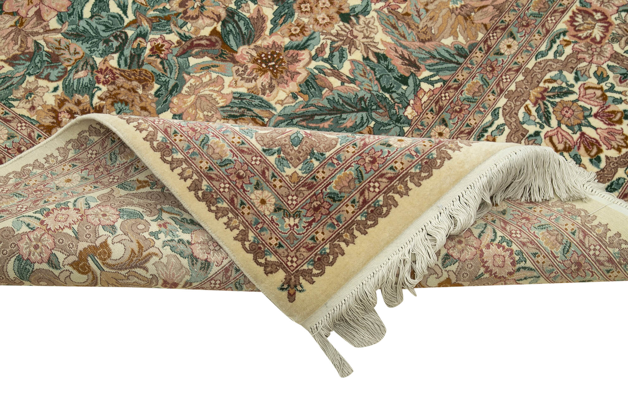 Handmade Area Rug – Classic Beige Turkish Hand Knotted Cotton Wool Carpet 9'x12'