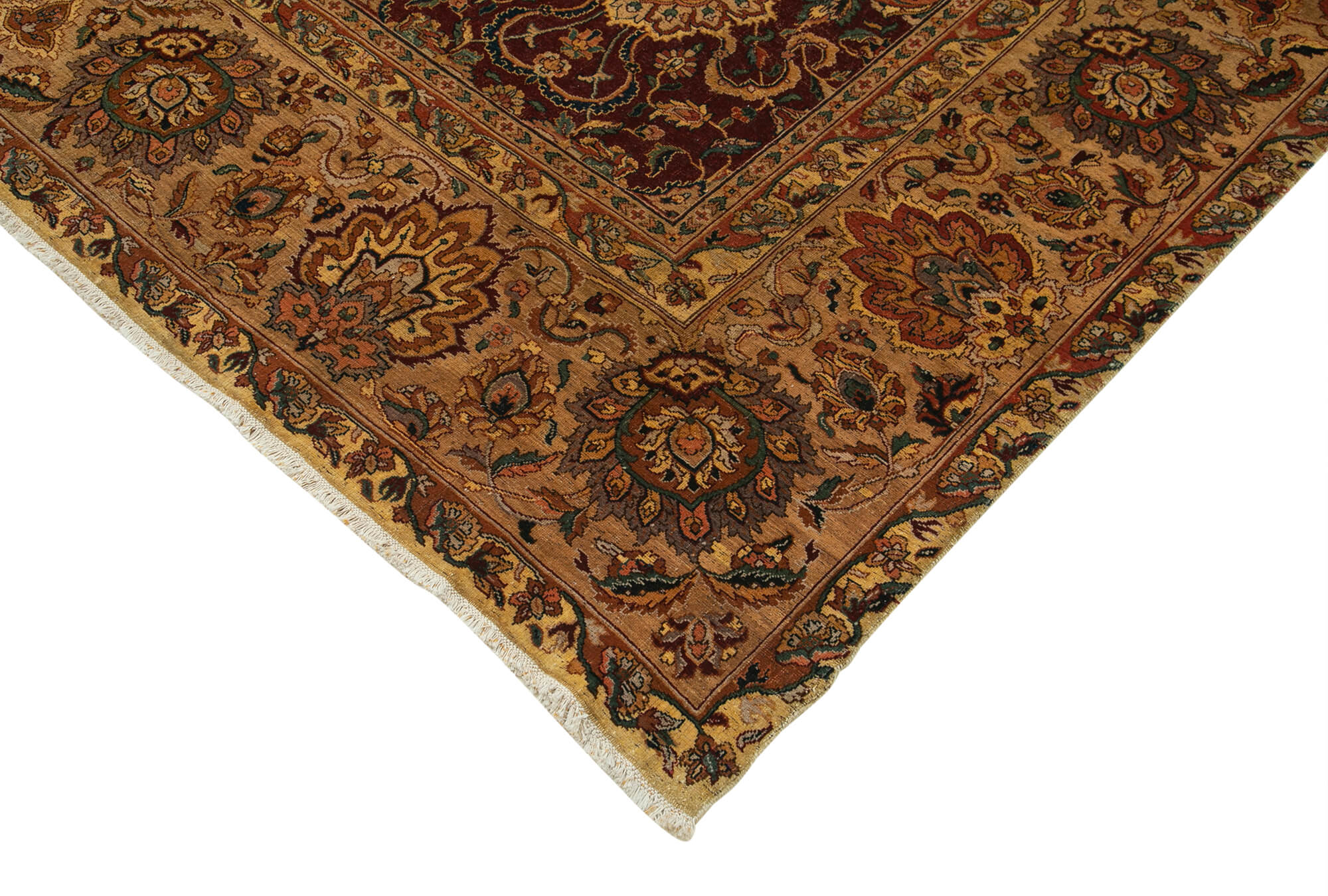 Handmade Wool Area Rug – Tebriz Classic Red Turkish Vintage Rug 9'2"x12'5"