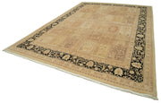 Handmade Wool Area Rug – Classic Beige Turkish Hand Knotted Carpet 10'1''x13'10''