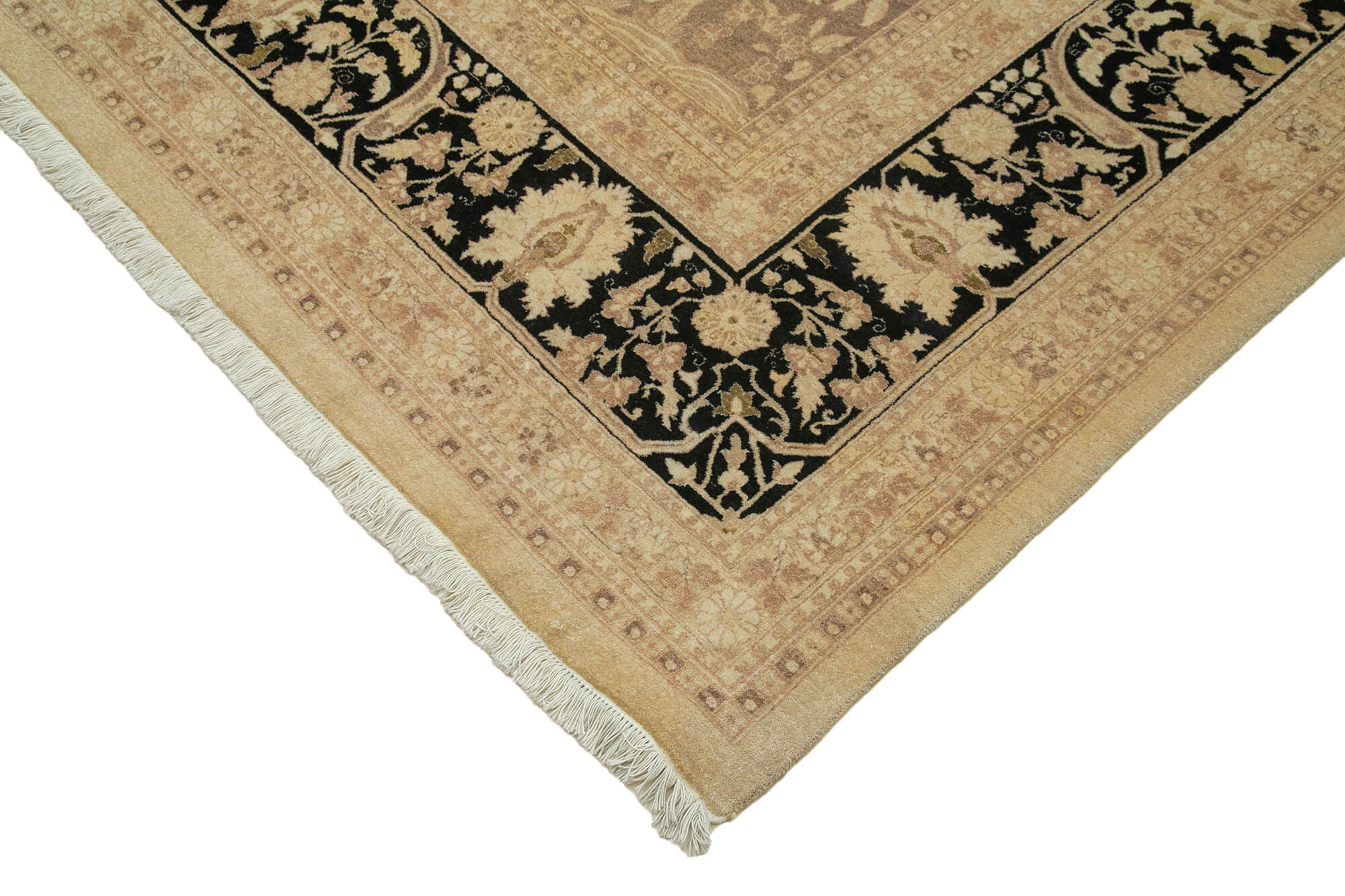 Handmade Wool Area Rug – Classic Beige Turkish Hand Knotted Carpet 10'1''x13'10''