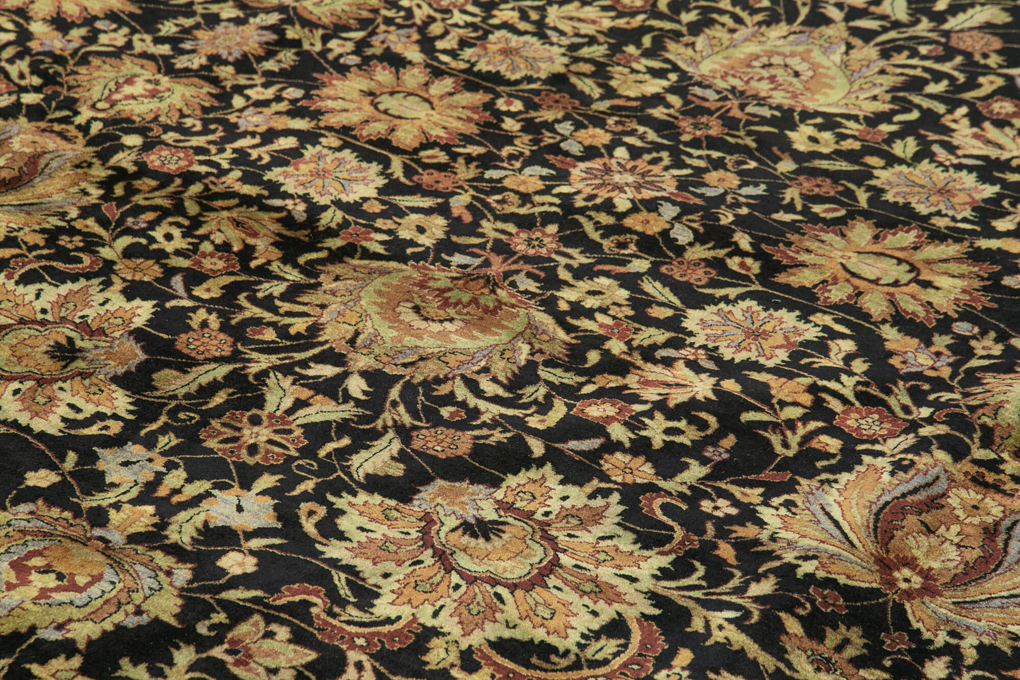 Handmade Wool Area Rug | Tebriz Brown Classic Style Cotton Wool Rug 11'11'' x 14'9''