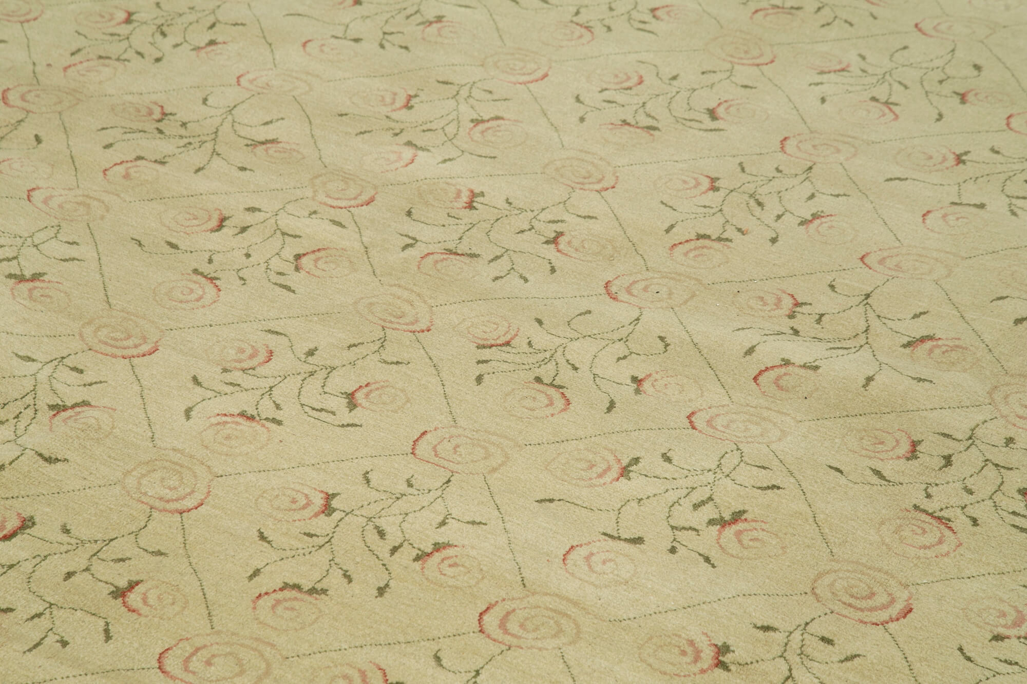 Handmade Area Rug - Tebriz Beige Classic Cotton Wool Rug 12'0'' x 15'1'' by Agacan