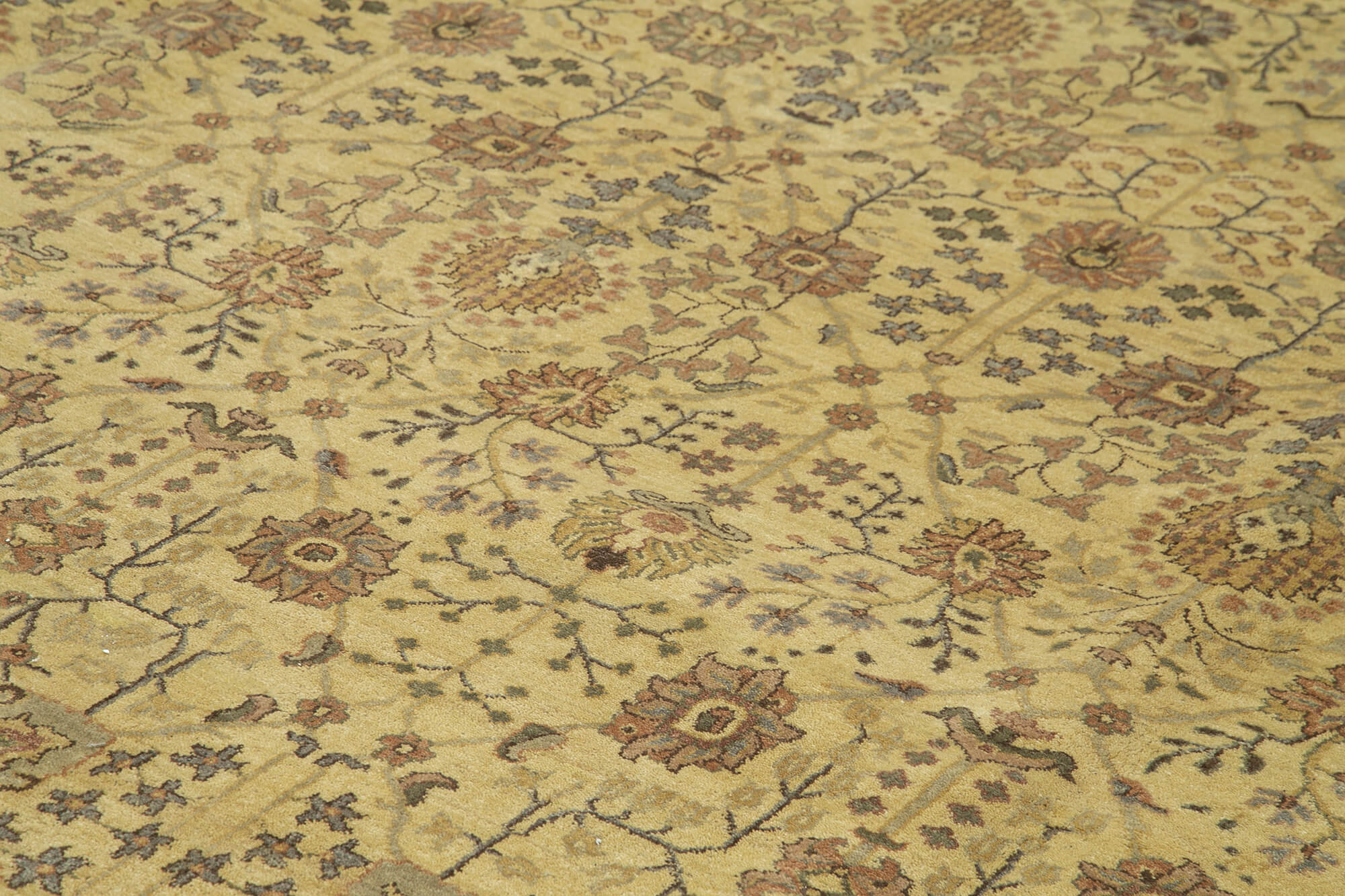 Handmade Wool Area Rug – Classic Beige Vintage Turkish Rug 12'3''x15'1'' by Agacan