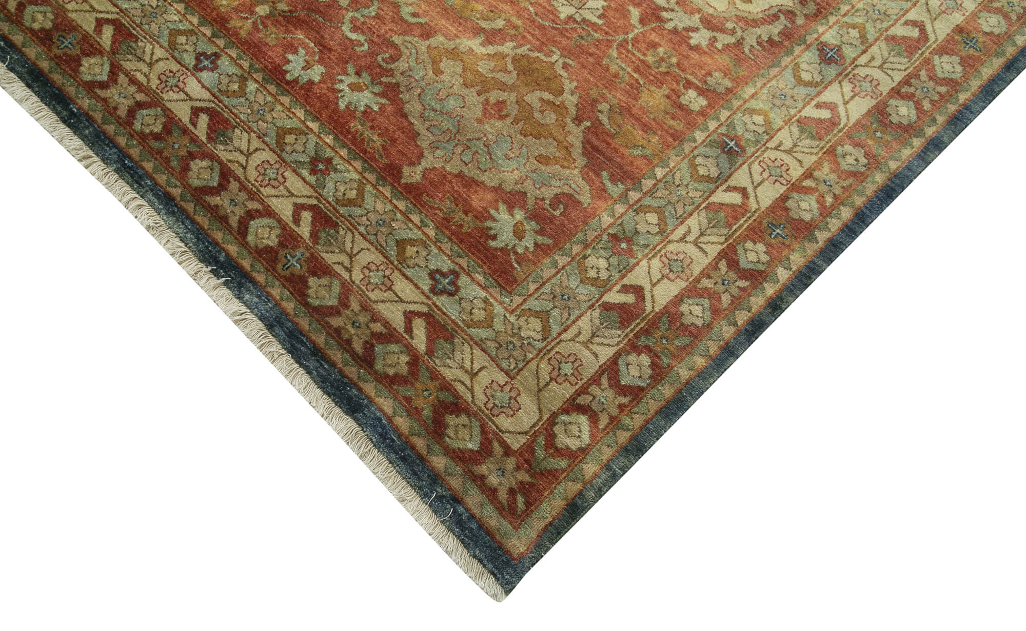 Handmade Wool Area Rug – Tebriz Classic Beige Cotton Wool Rug 12'0''x17'5''