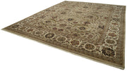 Handmade Wool Area Rug – Classic Beige Carpet 12x15 Feet | Turkish Hand Knotted Vintage Woven