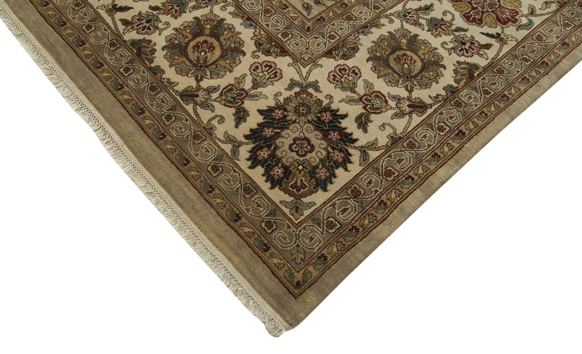 Handmade Wool Area Rug – Classic Beige Carpet 12x15 Feet | Turkish Hand Knotted Vintage Woven