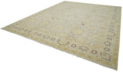Handmade Wool Area Rug – Tebriz Classic Beige Cotton Wool Carpet 11'11" x 15'0"