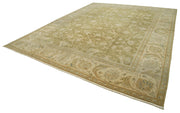 Handmade Wool Area Rug – Classic Beige Turkish Vintage Rug 12'0''x14'11''