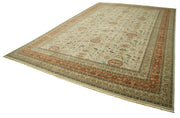 Handmade Wool Area Rug – Traditional Hand Knotted Classic Green Rug, Soft Woolen Floor Cover