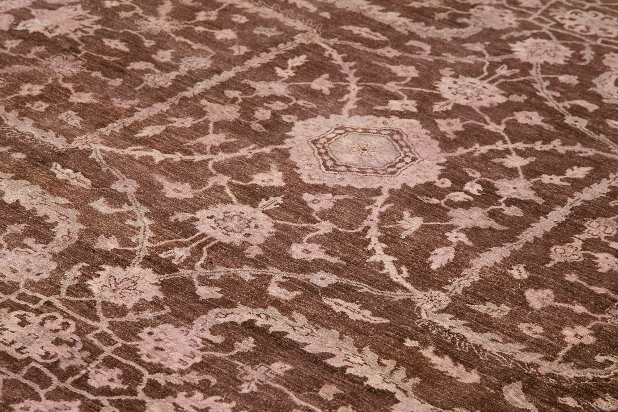Handmade Wool Area Rug – Tebriz Pink Classic Cotton Wool Carpet 11'11''x14'9''