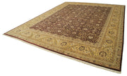Handmade Wool Area Rug – Vintage Turkish Carpet | Classic Yellow Cotton Wool Rug 11'11''x14'9''
