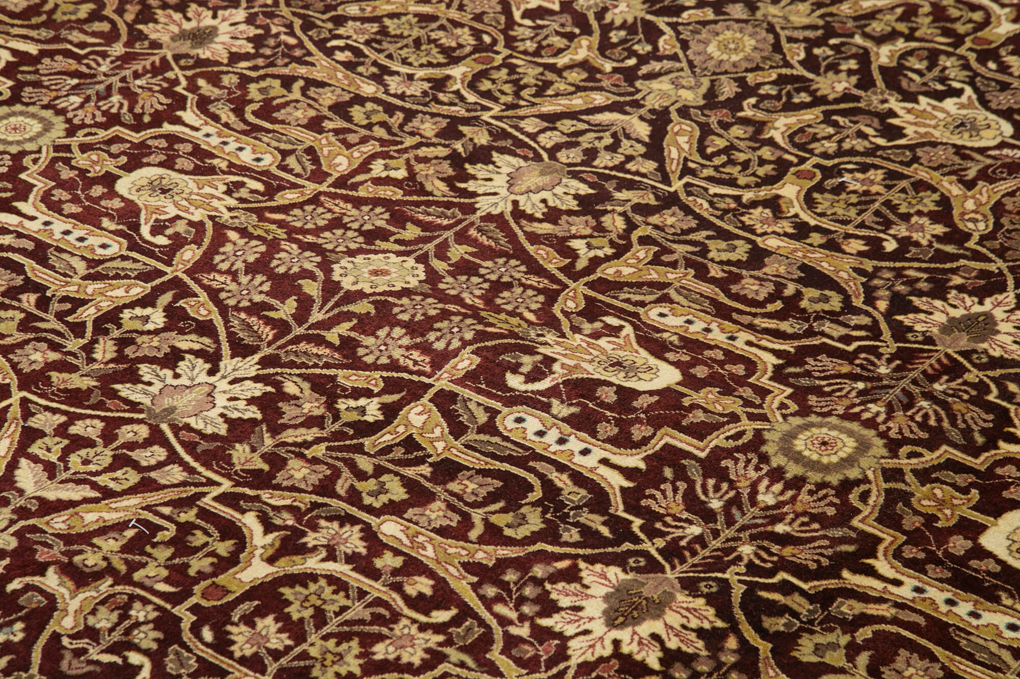Handmade Wool Area Rug – Vintage Turkish Carpet | Classic Yellow Cotton Wool Rug 11'11''x14'9''