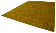 Handmade Wool Area Rug – Tebriz Classic Yellow Turkish Vintage Carpet 11'9''x14'10''