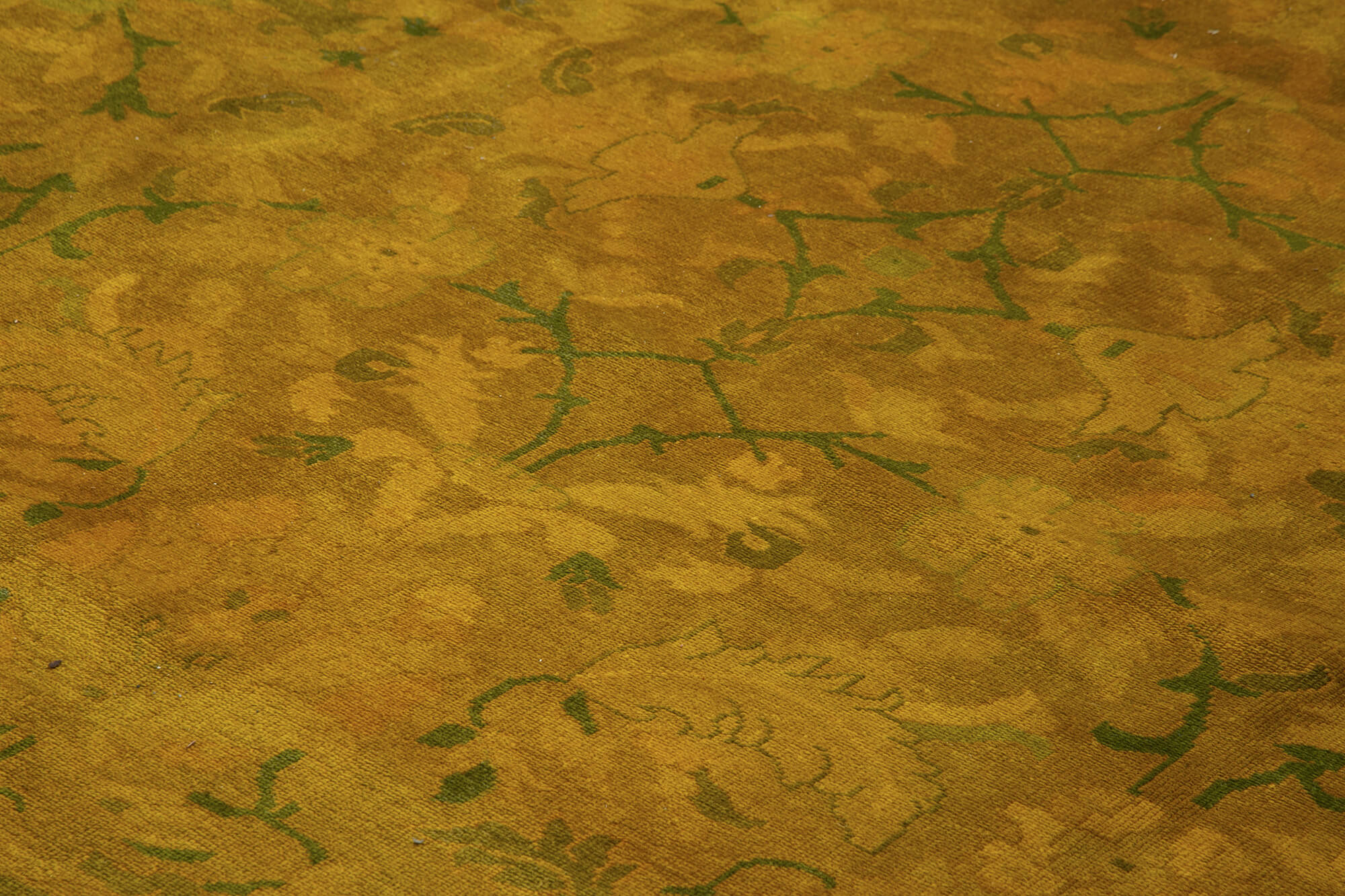Handmade Wool Area Rug – Tebriz Classic Yellow Turkish Vintage Carpet 11'9''x14'10''