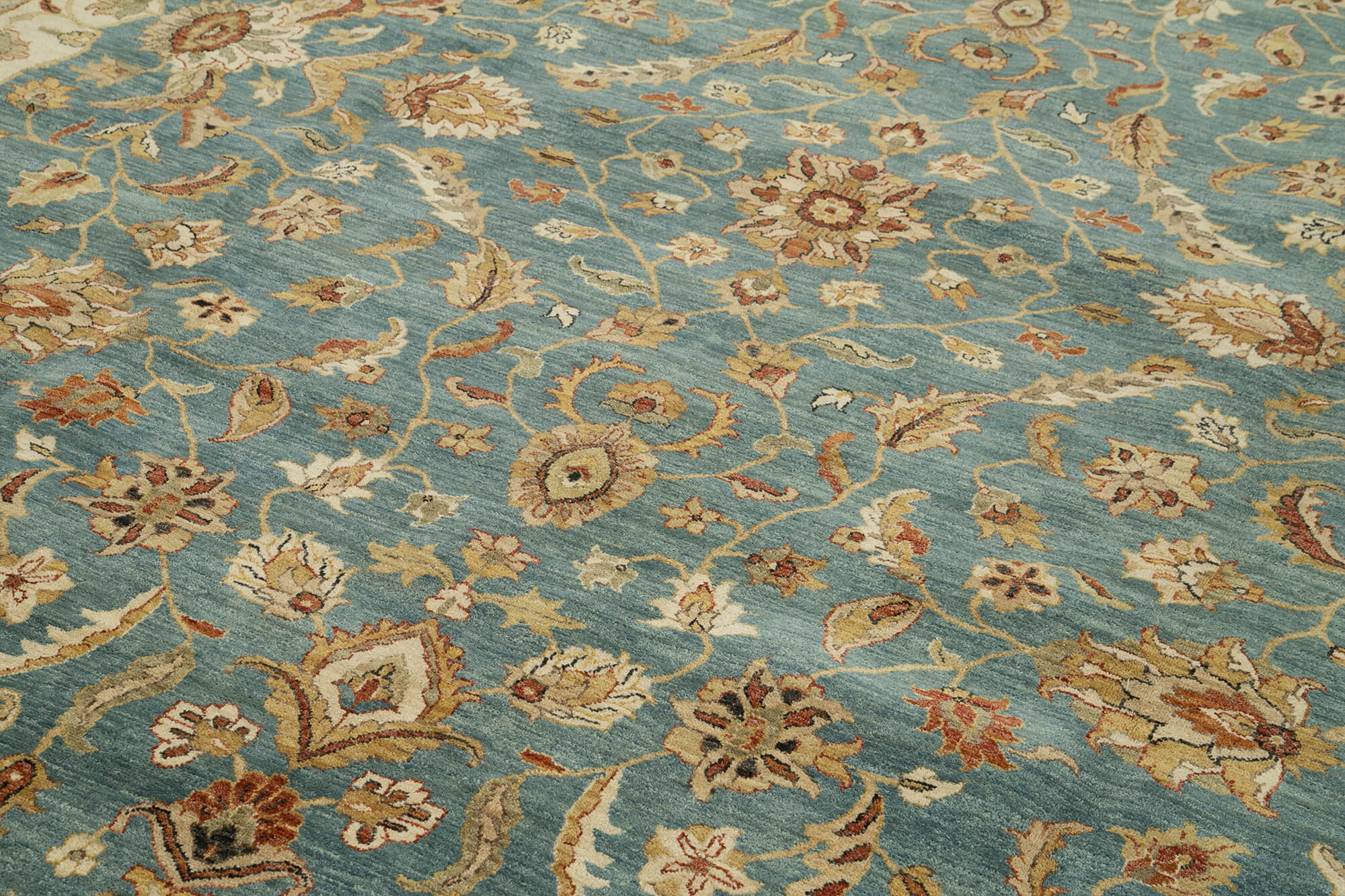 Handmade Cotton Wool Rug – Classic Area Rug Beige Cotton Carpet by Agacan