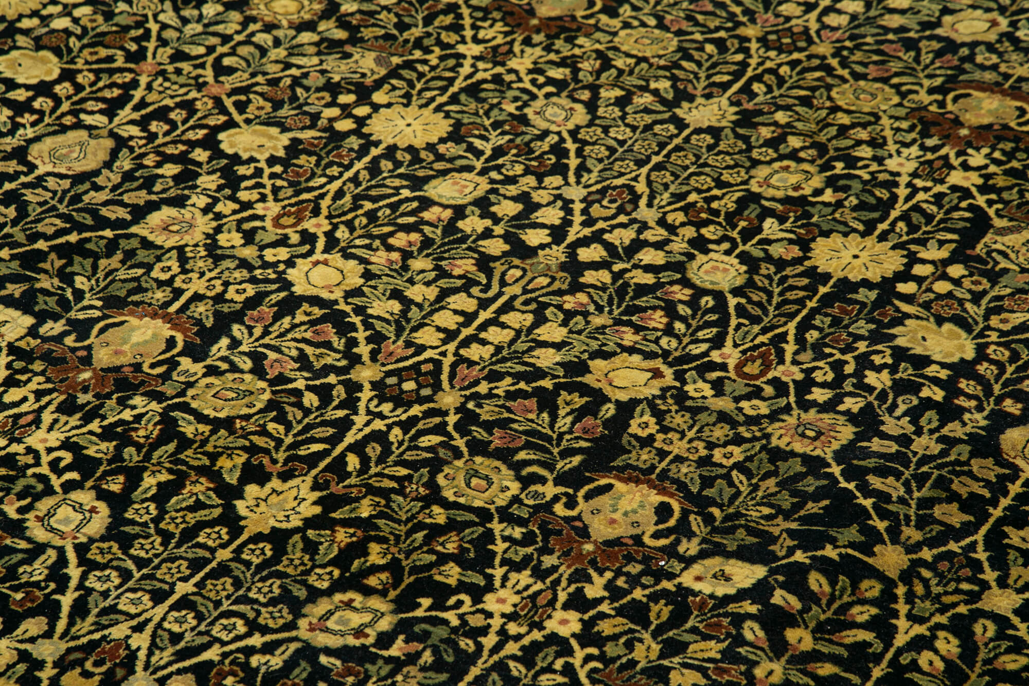 Handmade Wool Area Rug - Vintage Turkish Carpet | Classic Cotton Rug 11'9"x17'9"