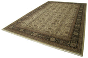 Handmade Wool Area Rug – Classic Beige Cotton Wool Rug, Vintage Turkish Carpet 11'9''x17'11''