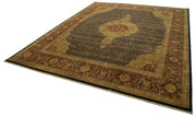 Handmade Wool Area Rug – Tebriz Brown Classic Cotton Wool Blend Rug 12'2" x 14'11"
