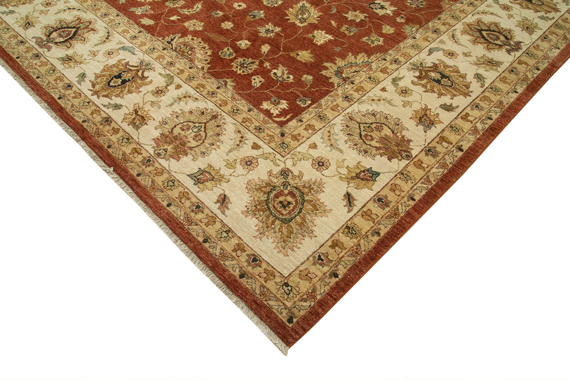 Handmade Wool Area Rug – Classic Beige Carpet | Durable Cotton Wool Blend Vintage Cotton Rug